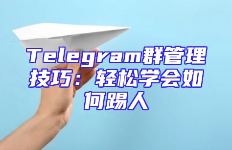 Telegram群管理技巧：轻松学会如何踢人