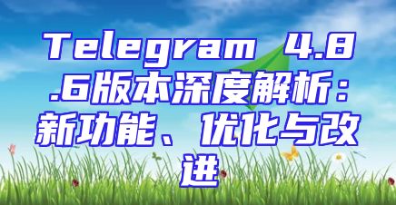 Telegram 4.8.6版本深度解析：新功能、优化与改进