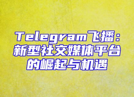 Telegram飞播：新型社交媒体平台的崛起与机遇
