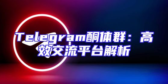 Telegram酮体群：高效交流平台解析