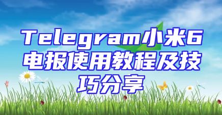 Telegram小米6电报使用教程及技巧分享