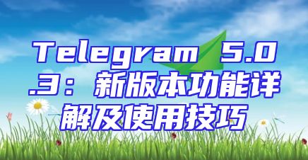 Telegram 5.0.3：新版本功能详解及使用技巧