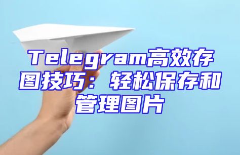 Telegram高效存图技巧：轻松保存和管理图片