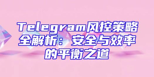 Telegram风控策略全解析：安全与效率的平衡之道