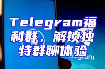 Telegram福利群，解锁独特群聊体验