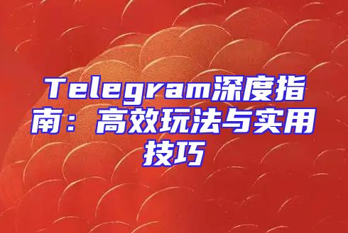 Telegram深度指南：高效玩法与实用技巧