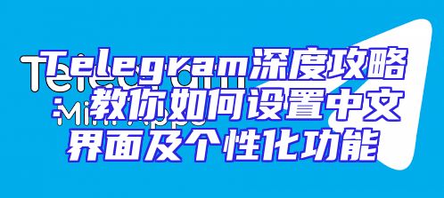 Telegram深度攻略：教你如何设置中文界面及个性化功能