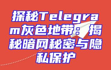 探秘Telegram灰色地带：揭秘暗网秘密与隐私保护