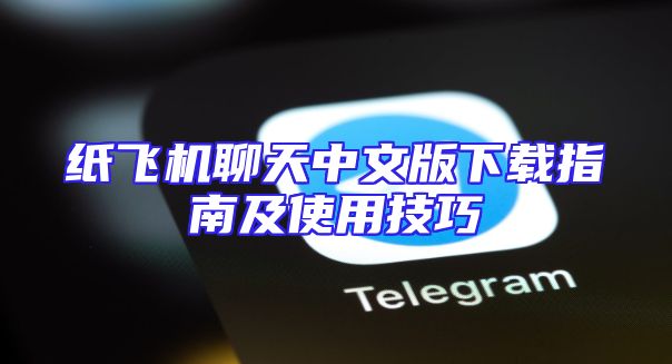 纸飞机聊天中文版下载指南及使用技巧