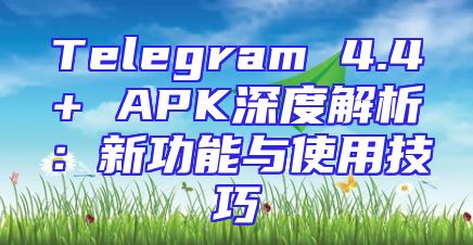 Telegram 4.4+ APK深度解析：新功能与使用技巧