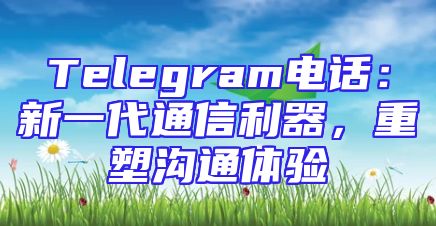 Telegram电话：新一代通信利器，重塑沟通体验