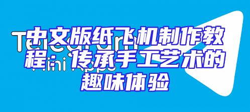 中文版纸飞机制作教程：传承手工艺术的趣味体验