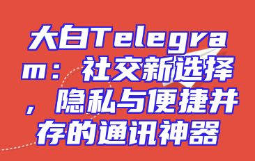 大白Telegram：社交新选择，隐私与便捷并存的通讯神器