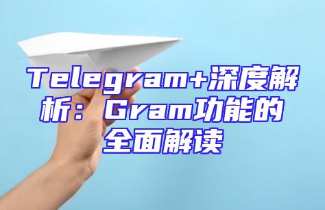 Telegram+深度解析：Gram功能的全面解读
