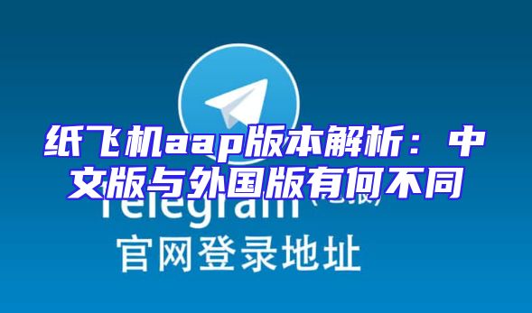 纸飞机aap版本解析：中文版与外国版有何不同