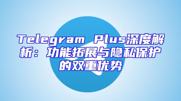 Telegram Plus深度解析：功能拓展与隐私保护的双重优势