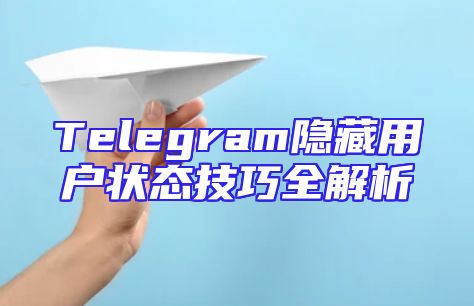 Telegram隐藏用户状态技巧全解析