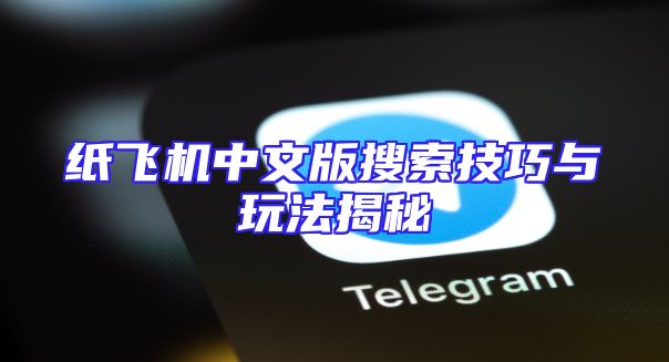 纸飞机中文版搜索技巧与玩法揭秘