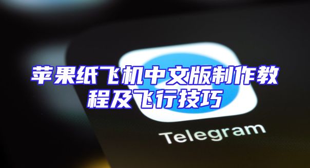 苹果纸飞机中文版制作教程及飞行技巧