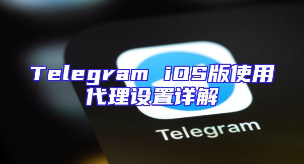 Telegram iOS版使用代理设置详解