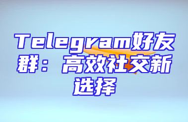 Telegram好友群：高效社交新选择