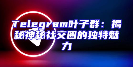 Telegram叶子群：揭秘神秘社交圈的独特魅力