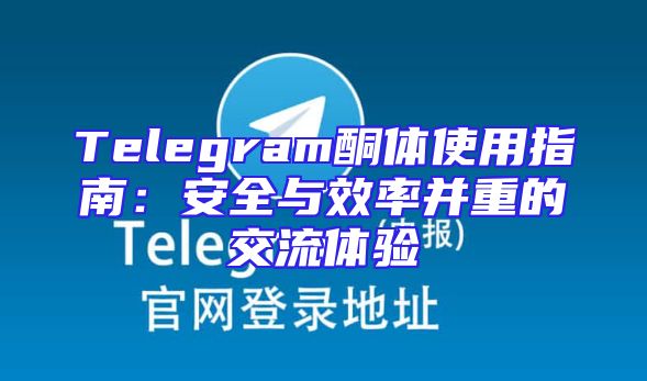 Telegram酮体使用指南：安全与效率并重的交流体验