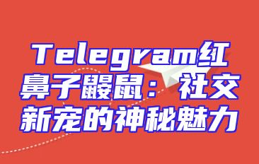 Telegram红鼻子鼹鼠：社交新宠的神秘魅力