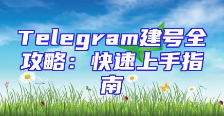 Telegram建号全攻略：快速上手指南