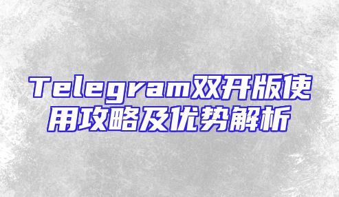 Telegram双开版使用攻略及优势解析