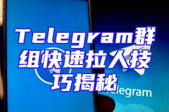 Telegram群组快速拉人技巧揭秘