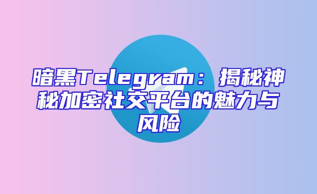 暗黑Telegram：揭秘神秘加密社交平台的魅力与风险
