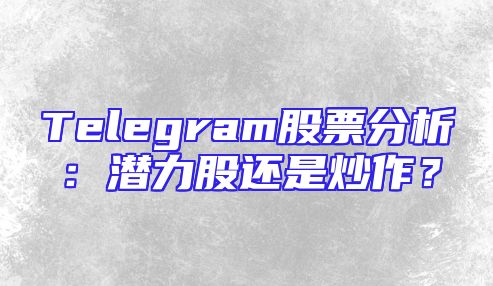 Telegram股票分析：潜力股还是炒作？