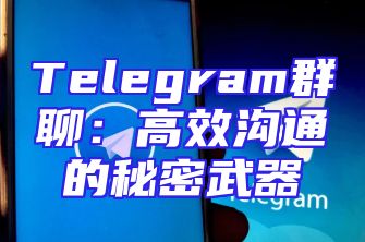 Telegram群聊：高效沟通的秘密武器