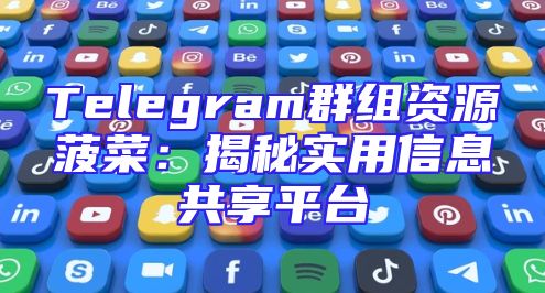 Telegram群组资源菠菜：揭秘实用信息共享平台