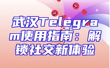 武汉Telegram使用指南：解锁社交新体验