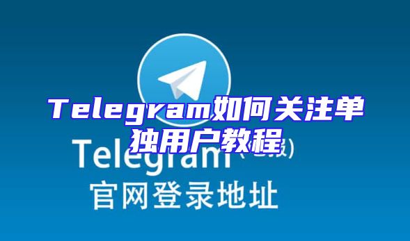 Telegram如何关注单独用户教程