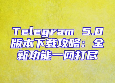 Telegram 5.0版本下载攻略：全新功能一网打尽