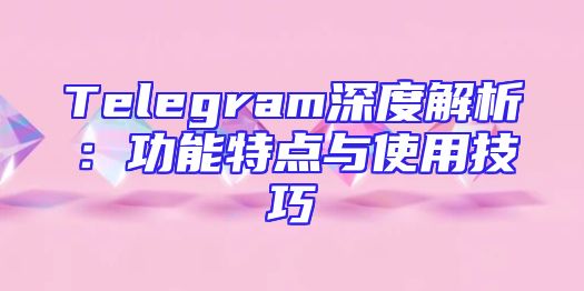 Telegram深度解析：功能特点与使用技巧