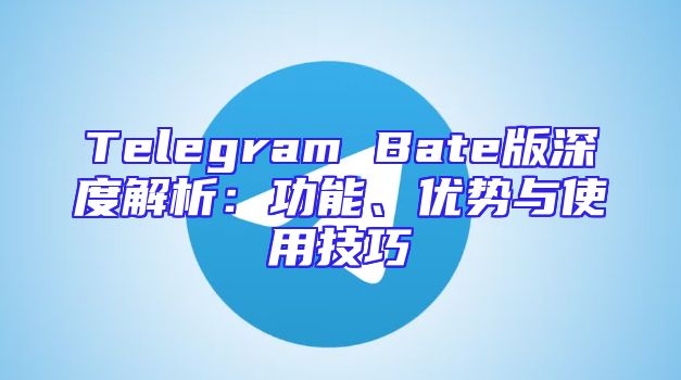 Telegram Bate版深度解析：功能、优势与使用技巧