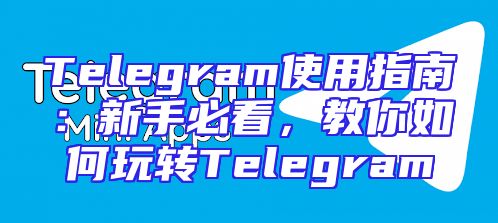 Telegram使用指南：新手必看，教你如何玩转Telegram