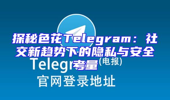 探秘色花Telegram：社交新趋势下的隐私与安全考量