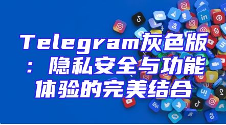 Telegram灰色版：隐私安全与功能体验的完美结合